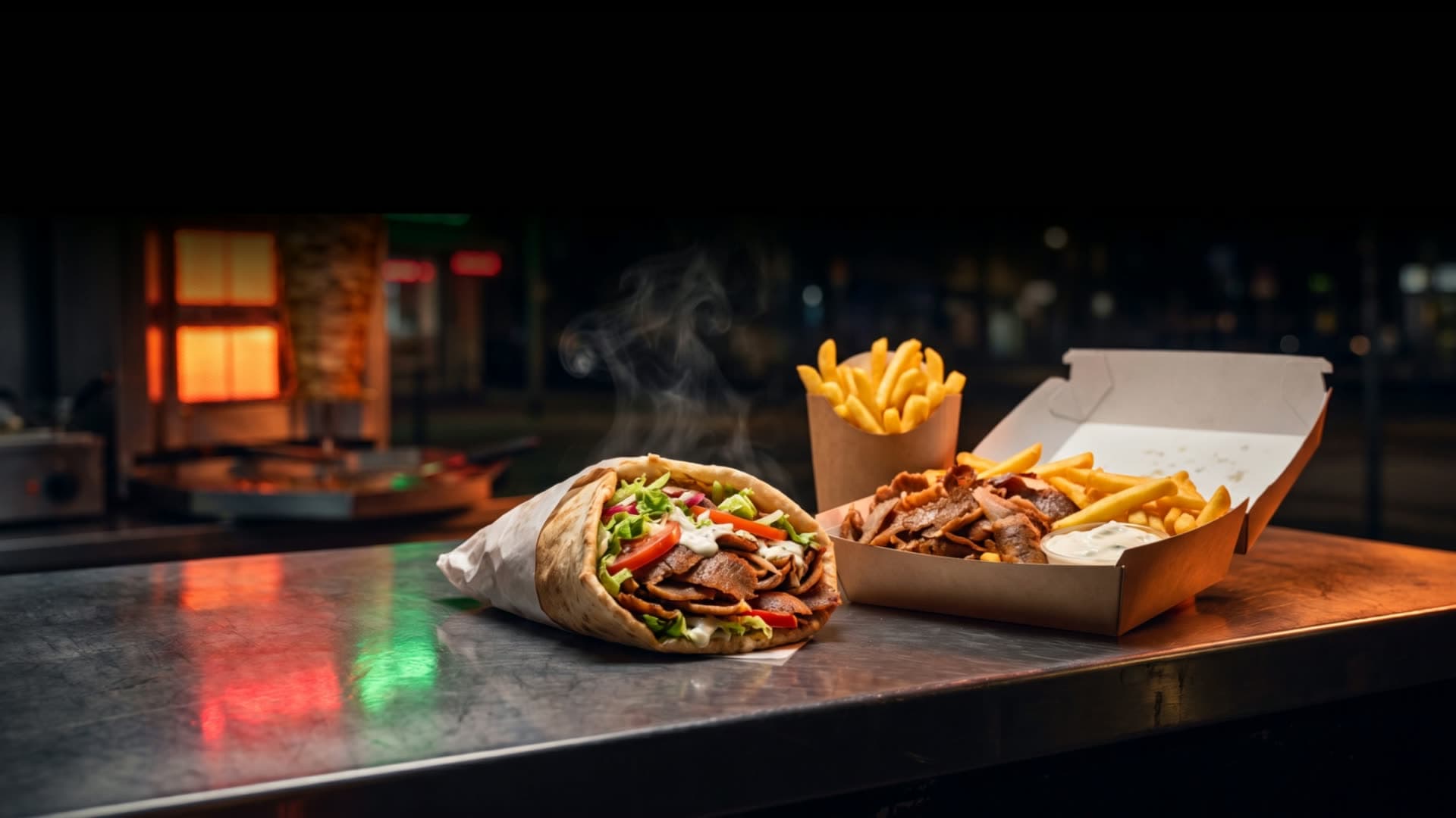 Durum y caja de kebab de Street Kebab Rivas