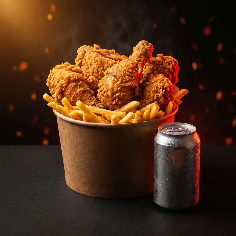 Pollo frito 6 piezas